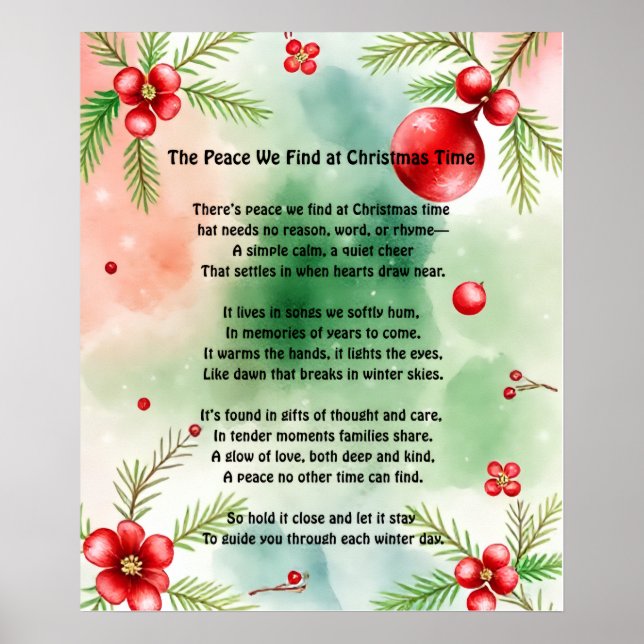 Póster The Peace We Find at Christmas Time (Frente)