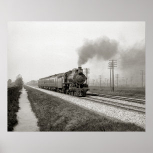 Póster The Pennsylvania Flyer, 1906. Vintage Photo