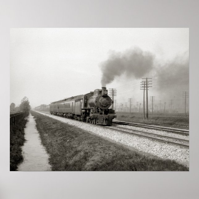 Póster The Pennsylvania Flyer, 1906. Vintage Photo (Frente)