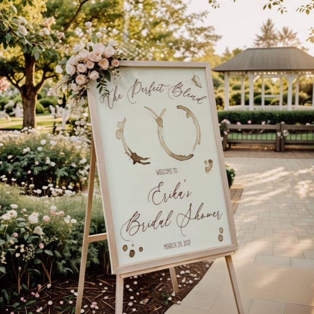 Póster The Perfect Blend! Coffee Bridal Shower Welcome (Subido por el creador)