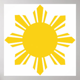Póster the Philippines cropped sun, Philippines