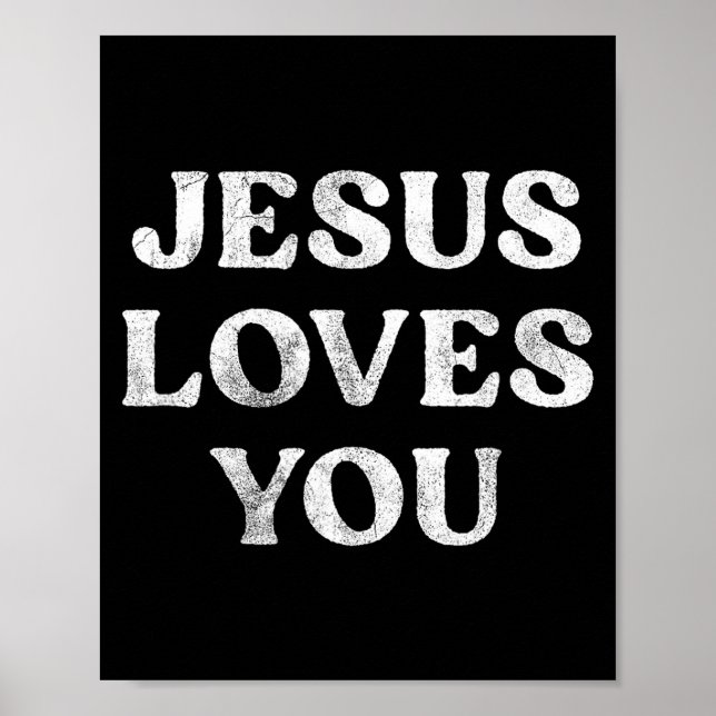 Póster The Phrase Jesus Loves You On A  (Frente)