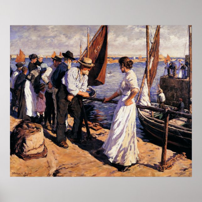 Póster The Pier Head by Stanhope Forbes (Frente)