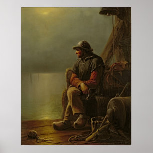 Póster The Pilot Keeps Watch, 1851