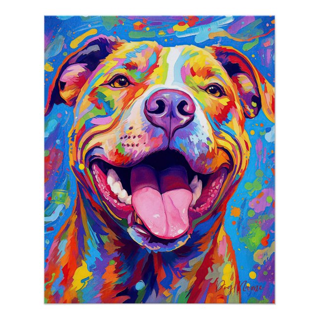 Póster The Pitbull Dog 002 - Zetton Ziana (Anverso)