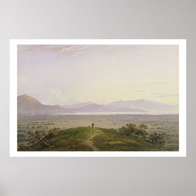 Póster The Plains of Marathon, 1834 (graphite & w/c with (Frente)