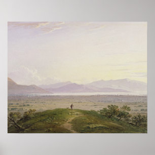 Póster The Plains of Marathon, 1834 (graphite & w/c with