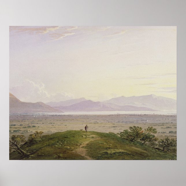 Póster The Plains of Marathon, 1834 (graphite & w/c with (Frente)