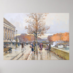 Póster The Pont De La Concorde - Eugène Galien-Laloue