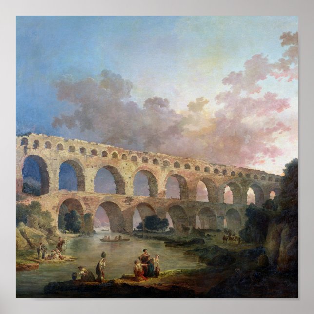 Póster The Pont du Gard, Nimes, c.1786 (Frente)