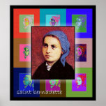 Póster The Pop Art Saint Bernadette<br><div class="desc">This little unlettered girl created the biggest Catholic shrine outside the Vatican..and all by herself.</div>