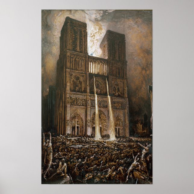 Póster The Populace Besieging Notre-Dame (Frente)