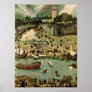 Póster The Port of Seville, c.1590
