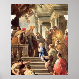 Póster The Presentation of the Virgin at the Temple (oil