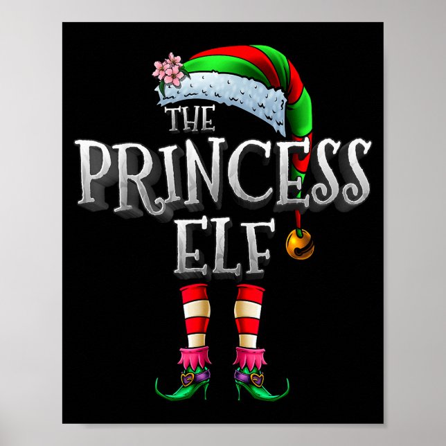 Póster The Princess Elf Shirt Matching Family Funny Chris (Frente)
