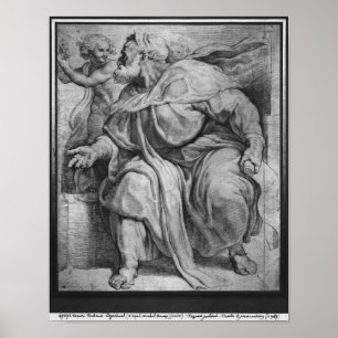 Póster The Prophet Ezekiel, after Michangelo Buonarroti