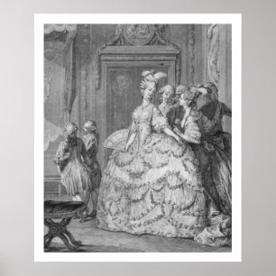 Póster The Queen's Lady-in-Waiting, engraved by P.A. Mart