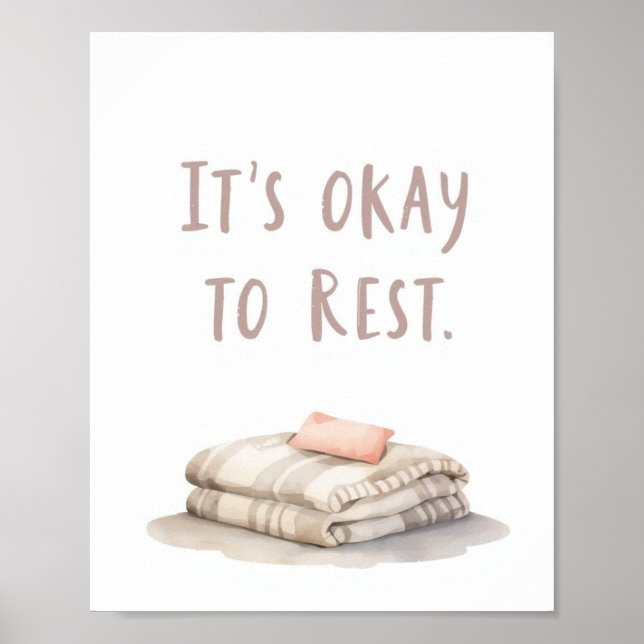 Póster The Quiet Grove “It’s Okay to Rest” Affirmation (Frente)