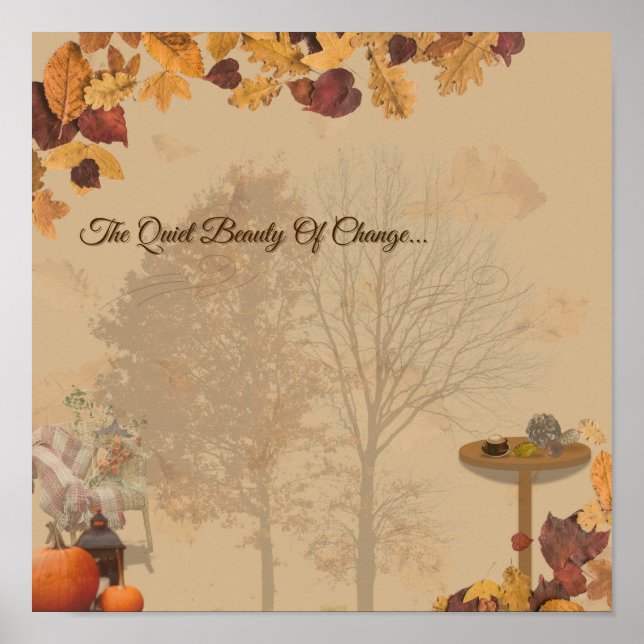 Póster The Quite Beauty Of Change_ Cozy Autumn Art Print (Frente)