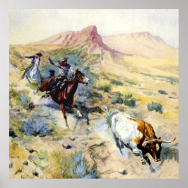 Póster "The Quitter" Western Art de Charles M Russell