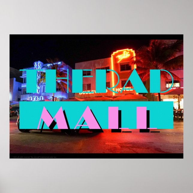 Póster The Rad Mall "MIAMI: Nights" 20" x 28" Poster (Frente)