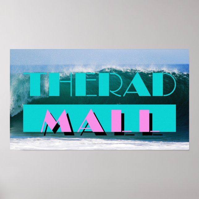Póster The Rad Mall "MIAMI: Ocean Wave" 19in x 11in (Frente)