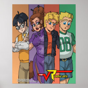 Póster The Radicals "Color Bars" 16x20 Main Cast Poster