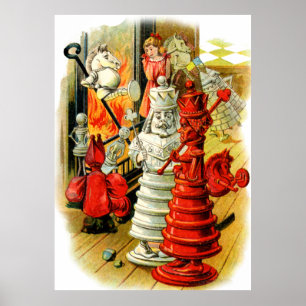Póster The Red Queen and the White King in Wonderland