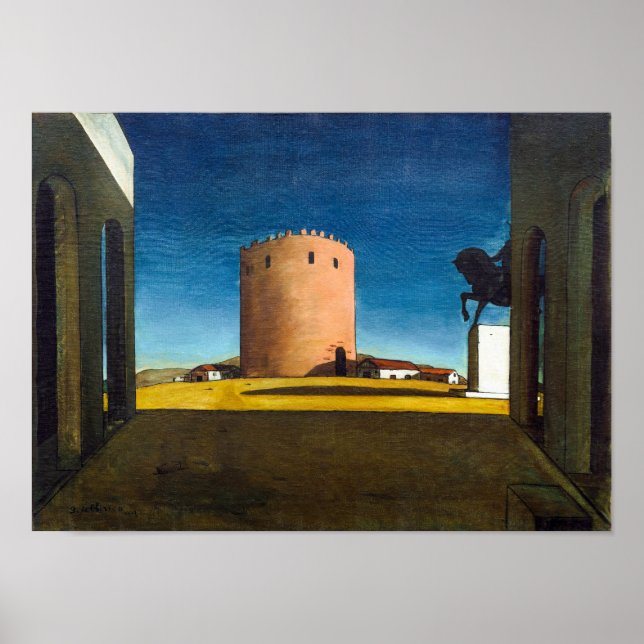 Póster The Red Tower | Giorgio de Chirico |  (Frente)