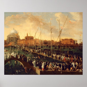 Póster The Redentore Procession (oil on canvas)