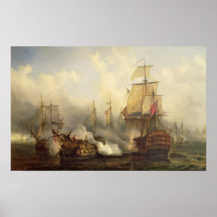 Póster The Redoutable at Trafalgar, 21 de octubre de 1805