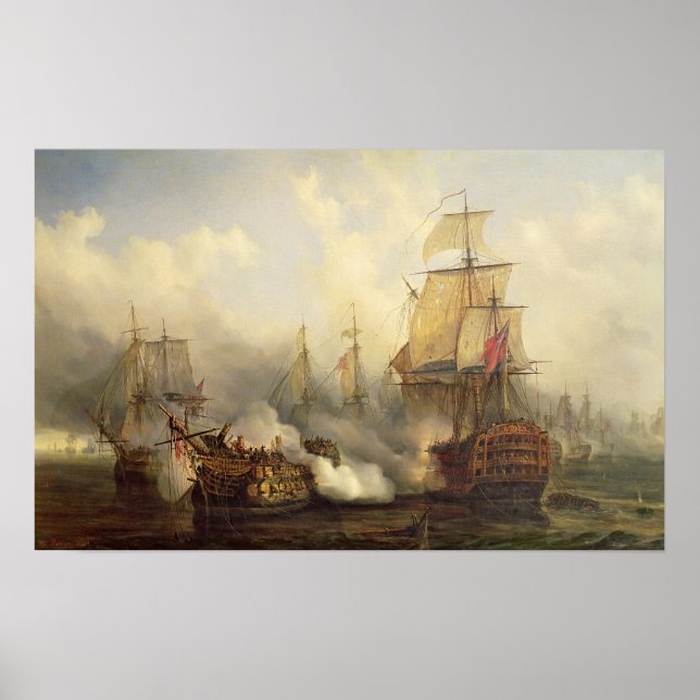 Póster The Redoutable at Trafalgar, 21 de octubre de 1805 (Frente)