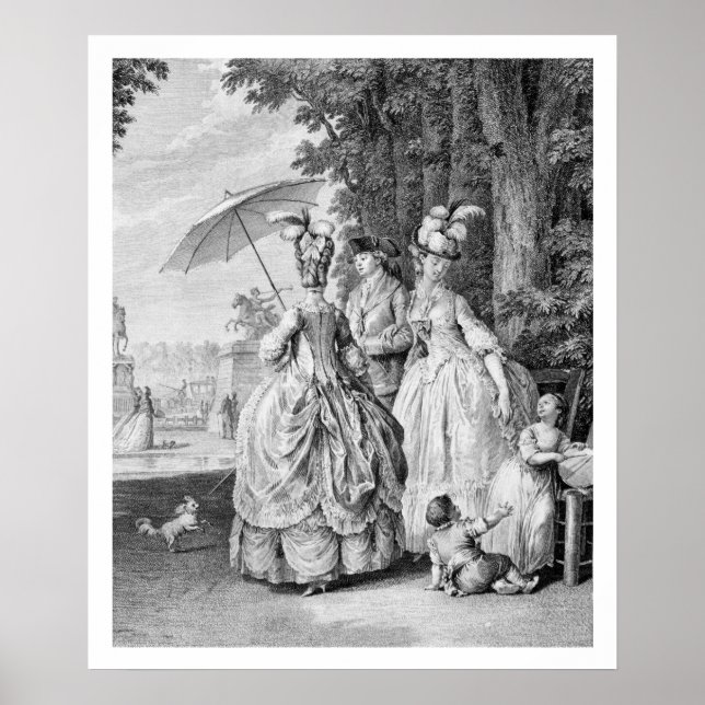 Póster The Rendezvous at Marly, engraved by Carl Guttenbe (Frente)