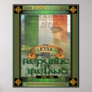 Póster The Republic of Ireland Centennial.