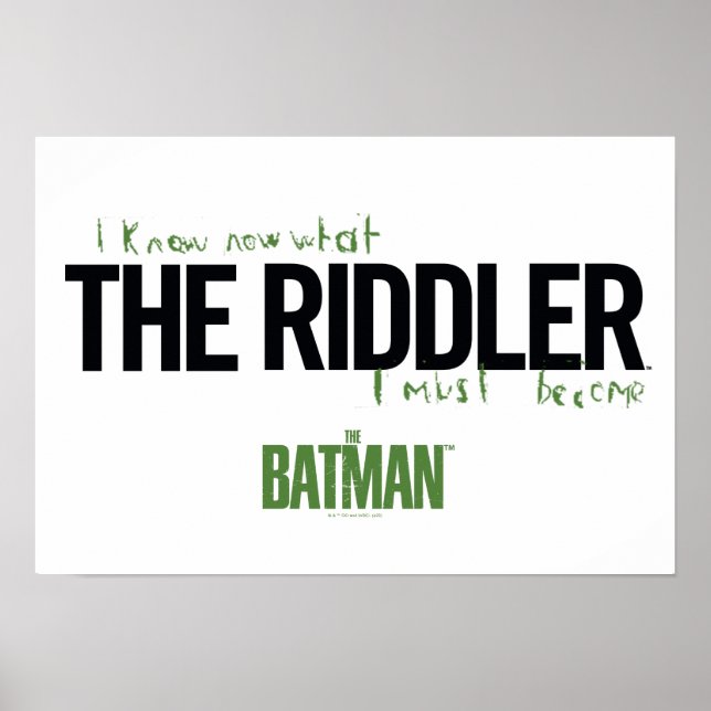 Póster The Riddler - I Know What I Must Become (Frente)