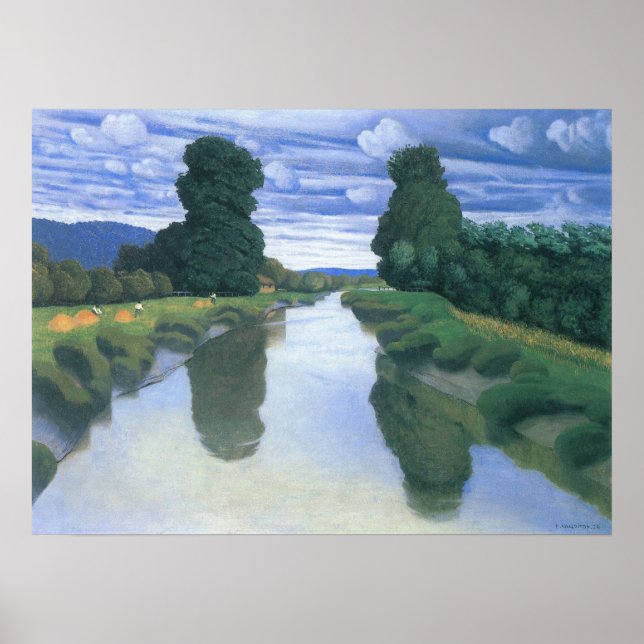 Póster The River at Berville by Felix Vallotton, Fine Art (Frente)