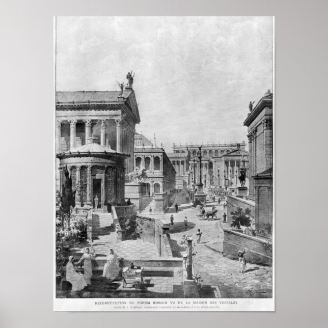 Póster The Roman Forum of Antiquity, 1914 (Frente)