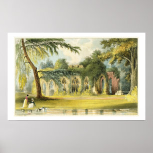 Póster The Ruins, Frogmore, 1828 (colour litho)