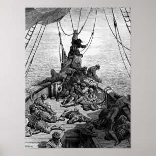 Póster The sailors becalmed and tormented by thirst