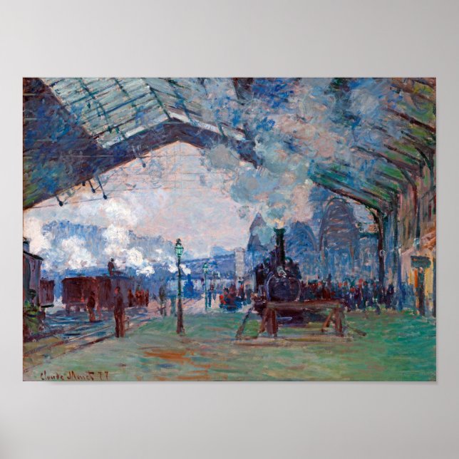 Póster The Saint-Lazare Station, Monet (Frente)