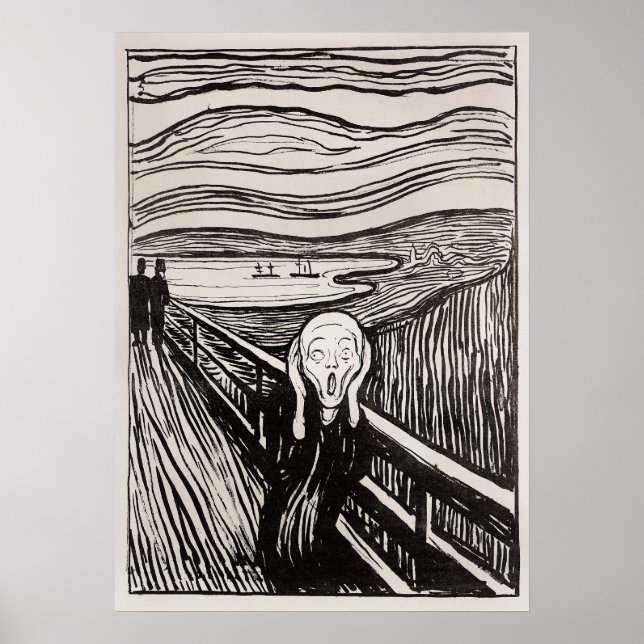 Póster The Scream (1895) by Edvard Munch. (Frente)