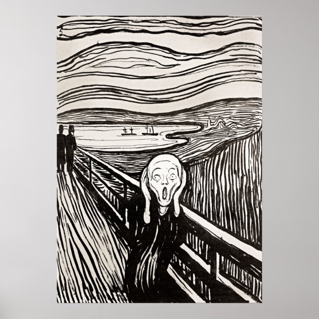 Póster The Scream by Edward Munch Poster (Frente)
