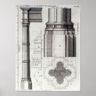 Póster The Second Order of Gothic Architecture, 1741