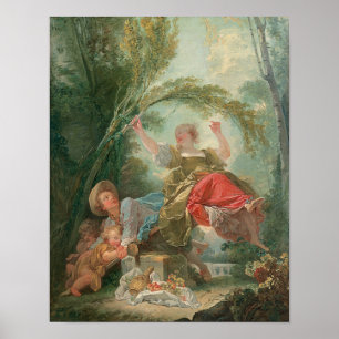 Póster The See-Saw - Fragonard Playful Rococo Art