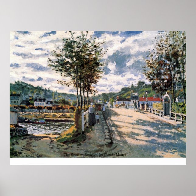 Póster The Seine at Bougival by Claude Monet (Frente)