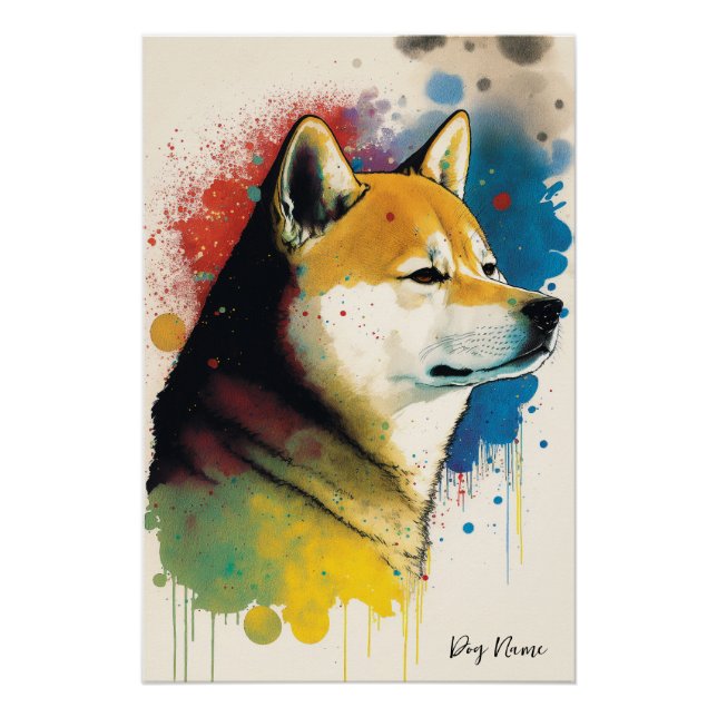 Póster The Shiba Inu Dog - Composition 008 (Anverso)