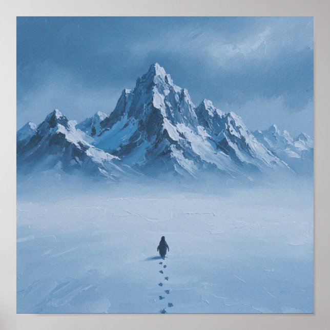Póster The Silent Penguin March To Great Mountains (Frente)