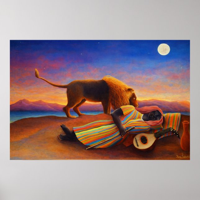 Póster The Sleeping Gypsy by Henri Rousseau (Frente)
