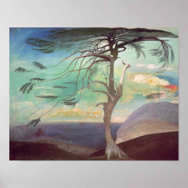 Póster The Solitary Cedar, 1907 (Frente)