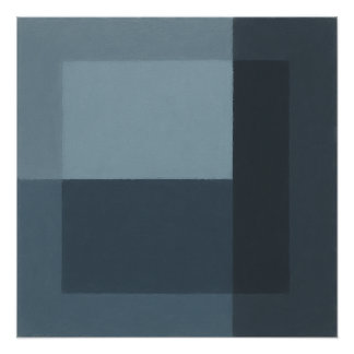 Póster The Song the Mirror Rejected Geometric Blue Gray
